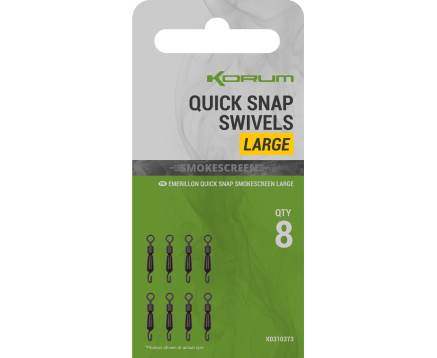 Korum obratlík smokescreen quick snap swivel - small