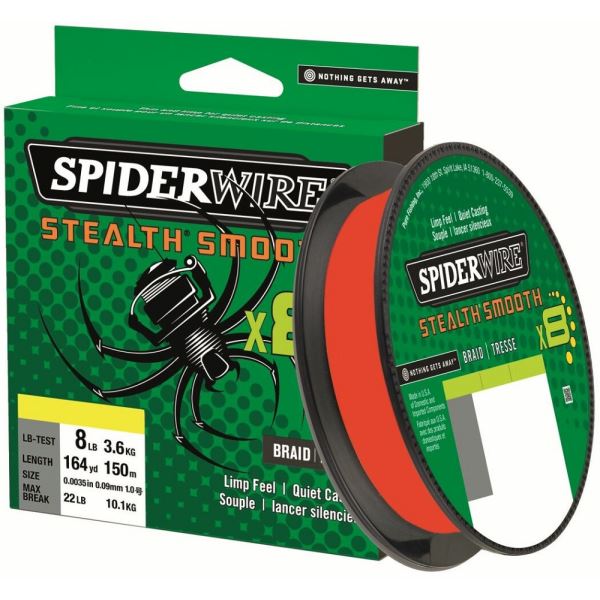 Spiderwire Splétaná Šňůra Stealth Smooth 8 Červená 150 m