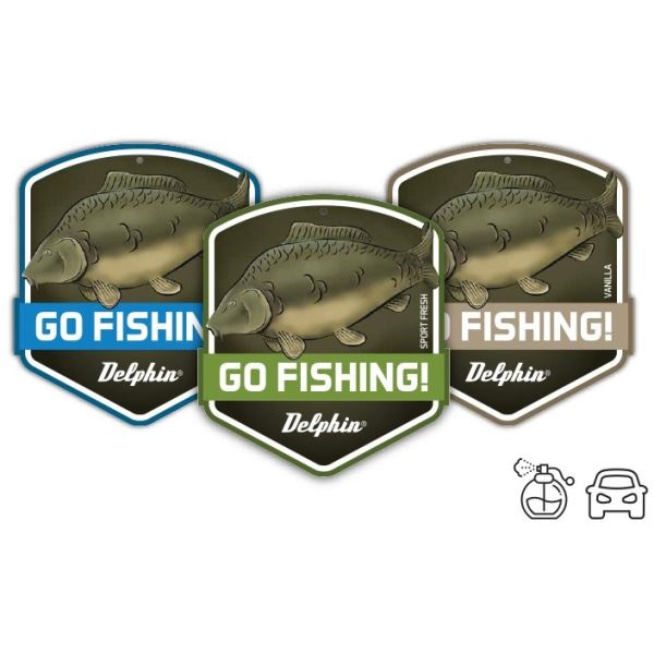 Delphin Vůně Do Auta Go Fishing Carp New Car Modrá