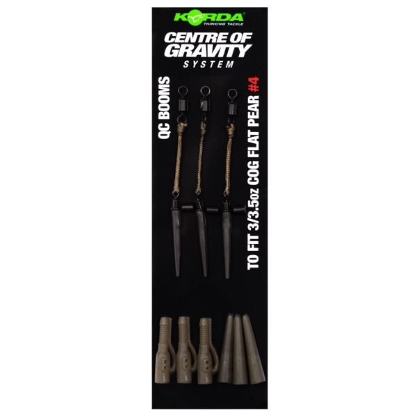 Korda Montáž Centre Of Gravity Boom QC Flat Pear 3 ks