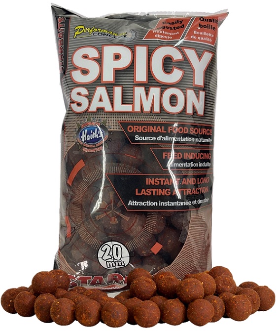 Levně Starbaits boilie spicy salmon - 800 g 14 mm