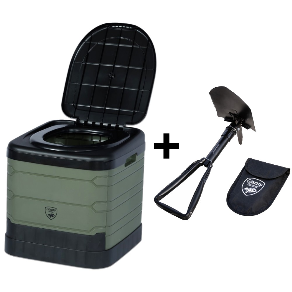 Levně Giants fishing skládací přenosná toaleta folding toilet x-large + skládací lopatka zdarma