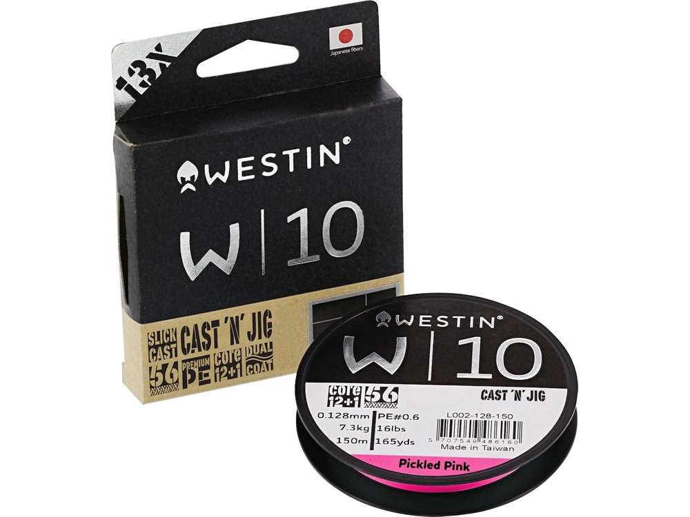 Levně Westin splétaná šňůra w10 cast 'n' jig 13 braid pickled pink 110 m - 0,128 mm 7,4 kg
