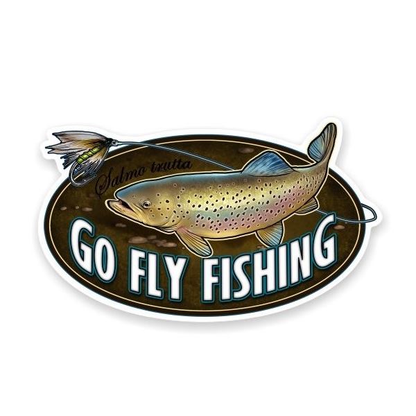 4ANGLERSDESIGN Samolepka 19 Go Fly Fishing