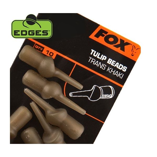Fox Převleky Edges Tulip Bead Trans Khaki 10 ks