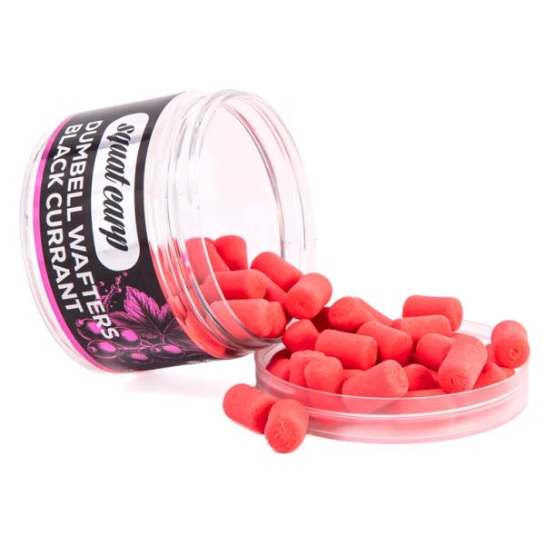 Squat Carp Vyvážené Boilies Wafters Dumbells BlackCurrant 55 g 10x16 mm