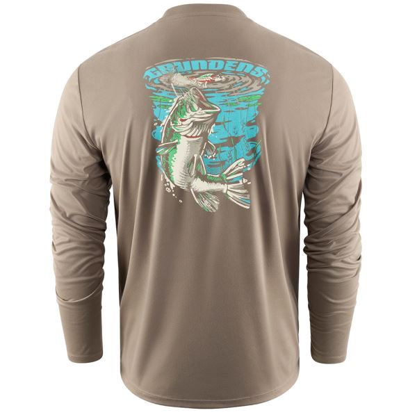 Grundéns Funkční UV Triko Bass Popper LS Tech Tee Otter