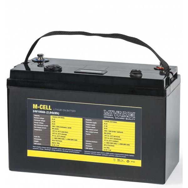 Mivardi Lithiová Baterie M-CELL 24 V 100 Ah + 20 A Nabíječka