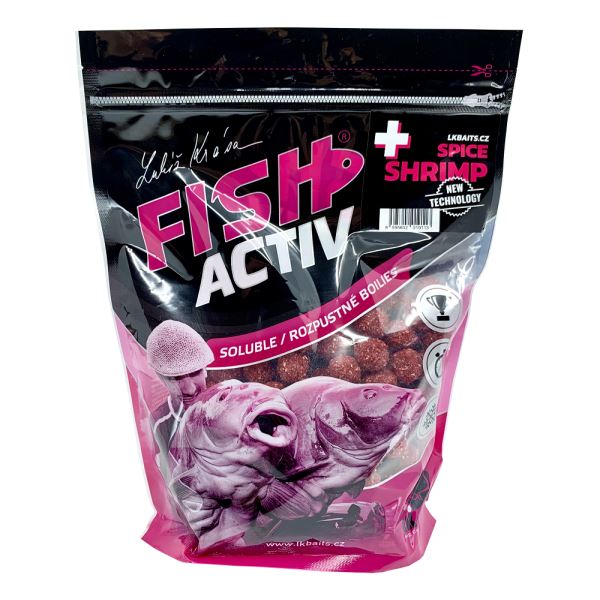 LK Baits Boilie Fish Activ Plus Spice Shrimp - 1 kg