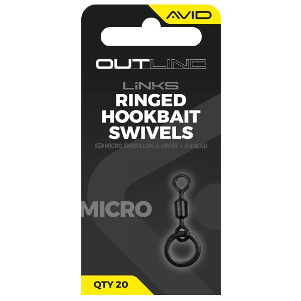Avid Carp Obratlík S Kroužkem Outline Mirco Ringed Hookbait Swivel Velikosti 19
