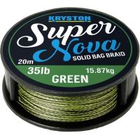 Kryston Návazcová Šňůrka Super Nova Solid Braid Zelený 20 m-Nosnost 15 lb