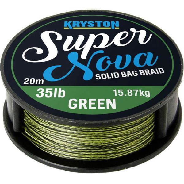 Kryston Návazcová Šňůrka Super Nova Solid Braid Zelený 20 m