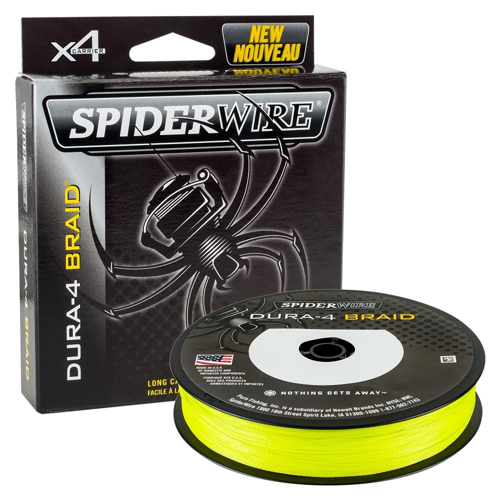 Levně Spiderwire splétaná šňůra dura4 300 m yellow-průměr 0,12 mm / nosnost 10,5 kg