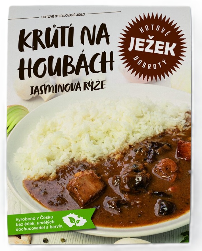 Levně Ježkovy krabičky krůtí maso na houbách a jasmínová rýže 450 g