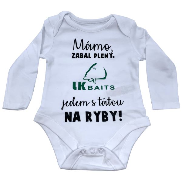 LK Baits Body Dlouhý Rukáv Mámo Zabal Pleny Zelený Nápis