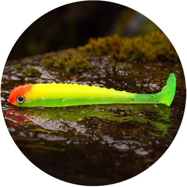 RedBass Gumová Nástraha Ripper Swimmer Slim Fluo Green RH UV