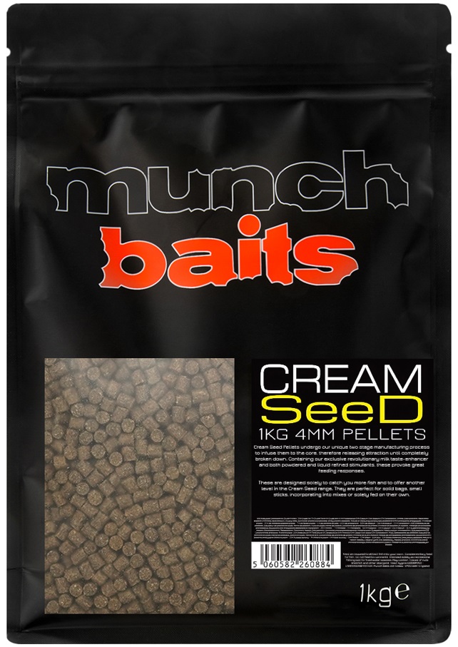 Levně Munch baits pelety cream seed pellet - 1 kg 4 mm