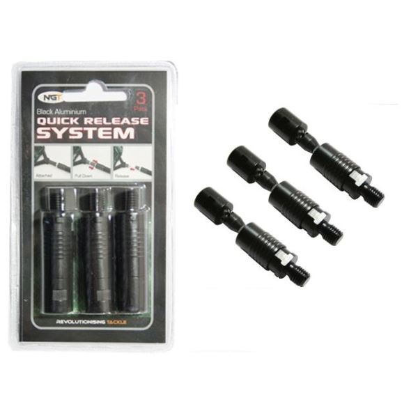 NGT Rychlospojka Quick Release Connector Black 3 ks