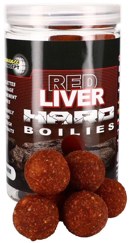 Levně Starbaits boilie red liver hard 200 g - 24 mm