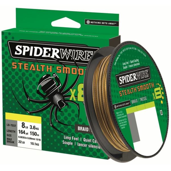 Spiderwire Splétaná Šňůra Stealth Smooth 8 Camo 150 m