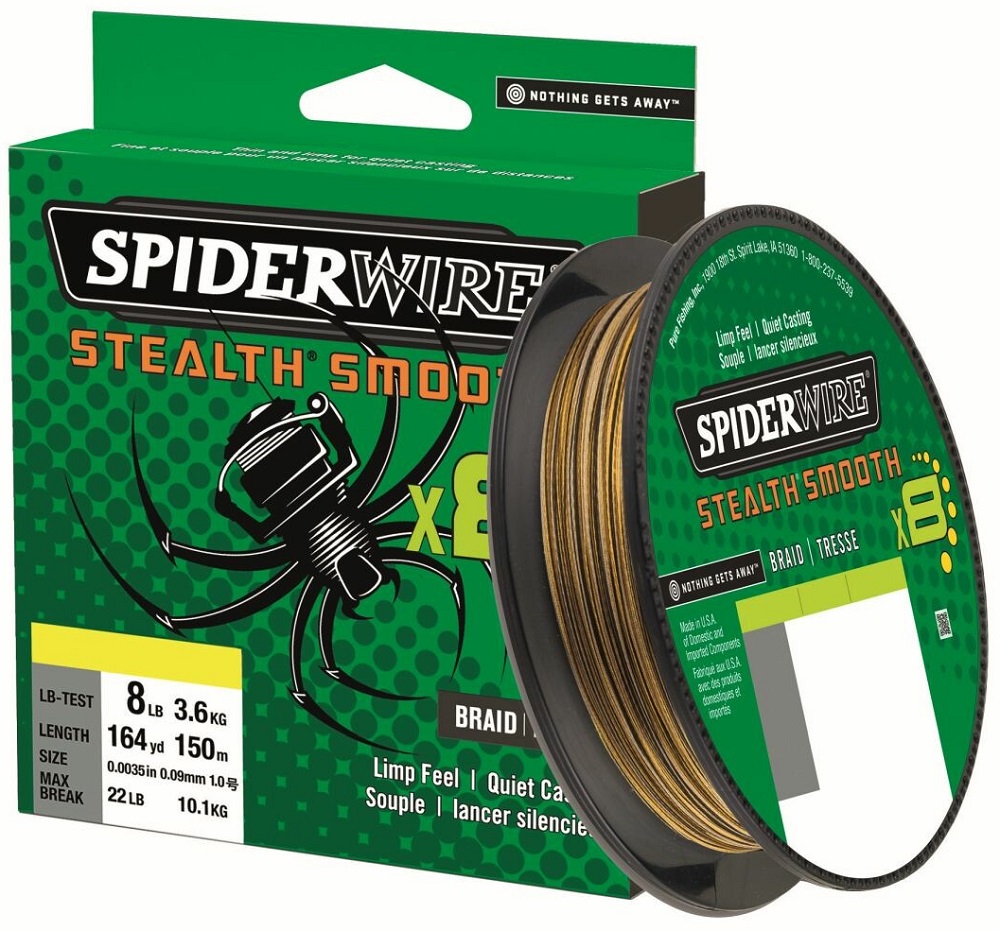 Levně Spiderwire splétaná šňůra stealth smooth 8 camo 150 m - 0,11 mm 10,3 kg