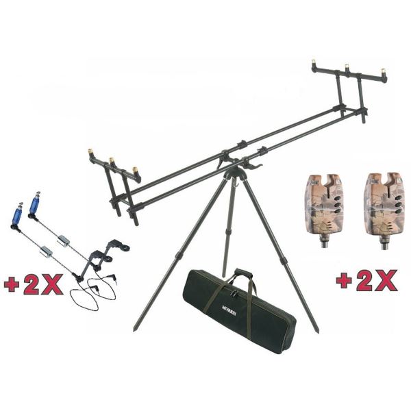 Mivardi stojan na pruty Tripod Premium + 2x hlásič a 2x SWINGARM
