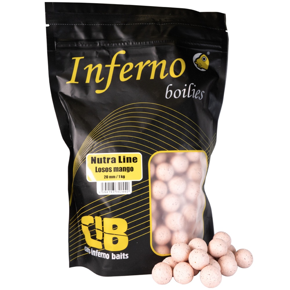 Levně Carp inferno boilies nutra line losos mango - 1 kg 20 mm