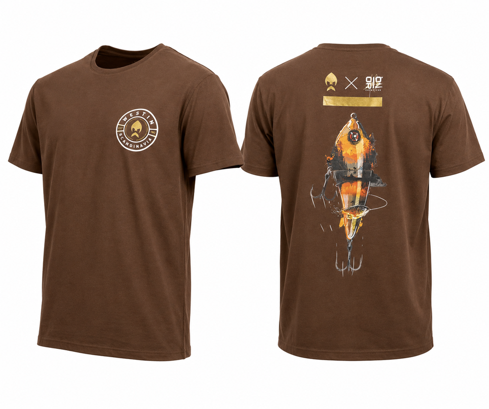 Westin tričko swimlure t-shirt dark brown - xxl