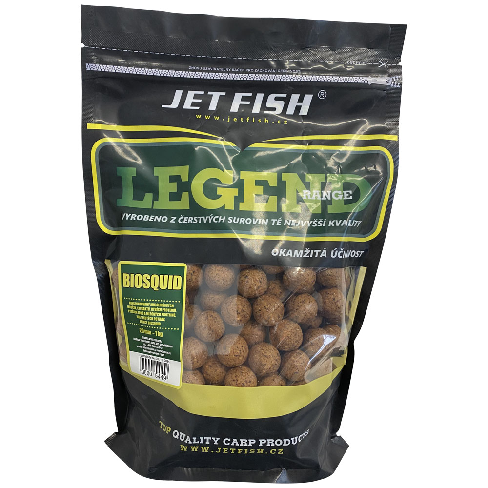 Levně Jet fish boilie legend range biosquid-1 kg 24 mm