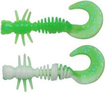 Berkley Gumová Nástraha Powerbait Power Curly Spring Green White - 4 cm 12 ks