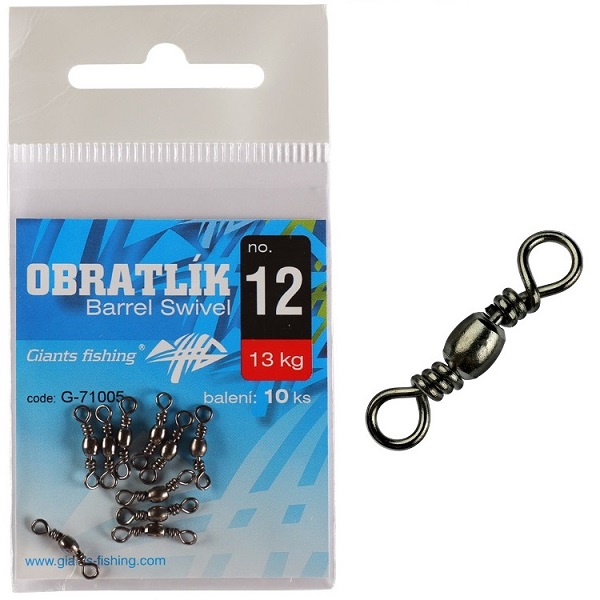 Giants fishing obratlík barrel swivel 10 ks-vel.16 nosnost 8 kg