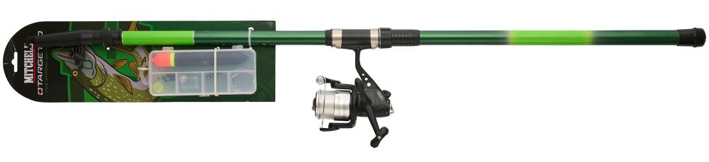 Levně Mitchell prut target ii pike t350 combo heavy 3,5 m 30-100g s navijákem a krabička nástrah