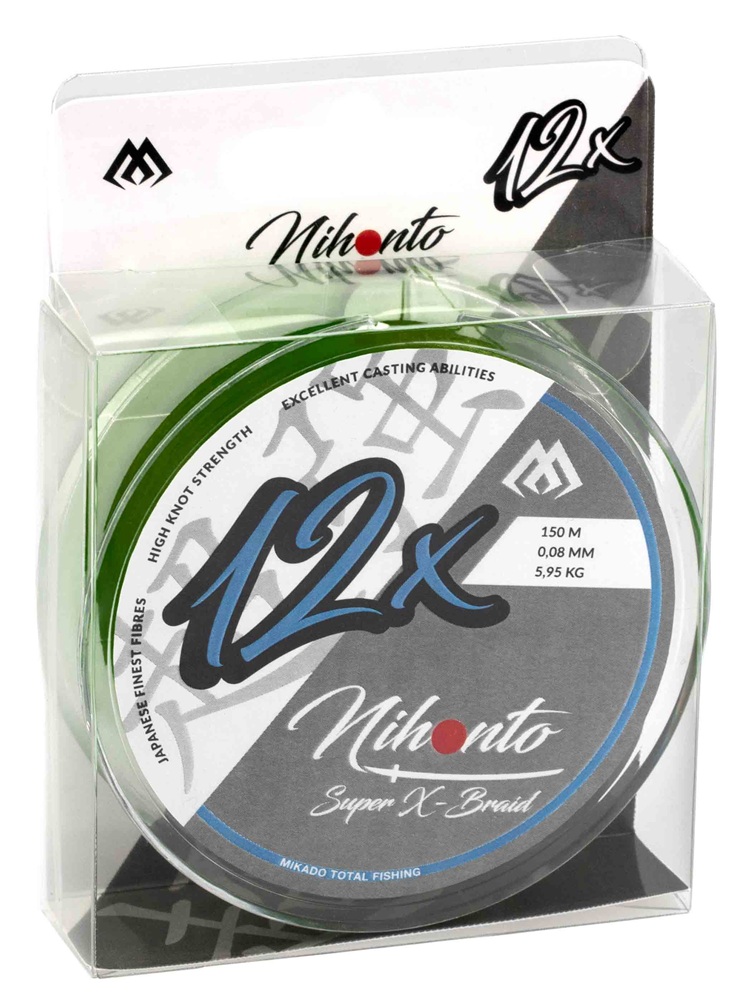 Levně Mikado splétaná šňůra nihonto super x-braid dark green 150 m - 0,18 mm 17,4 kg