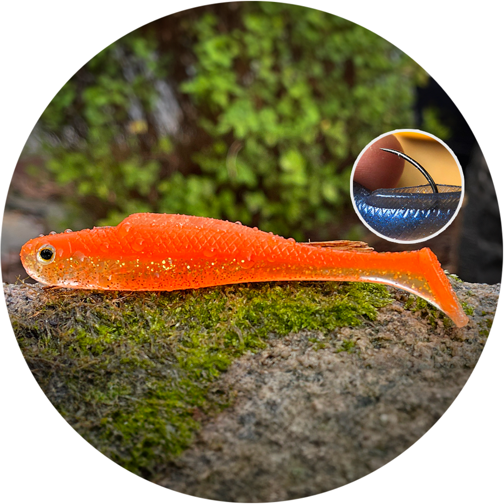 Redbass gumová nástraha ripper kicker orange g uv - xxl 200 mm 50 g