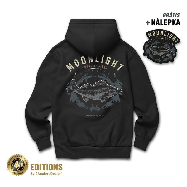4ANGLERSDESIGN Mikina Moonlight Ghost Of River