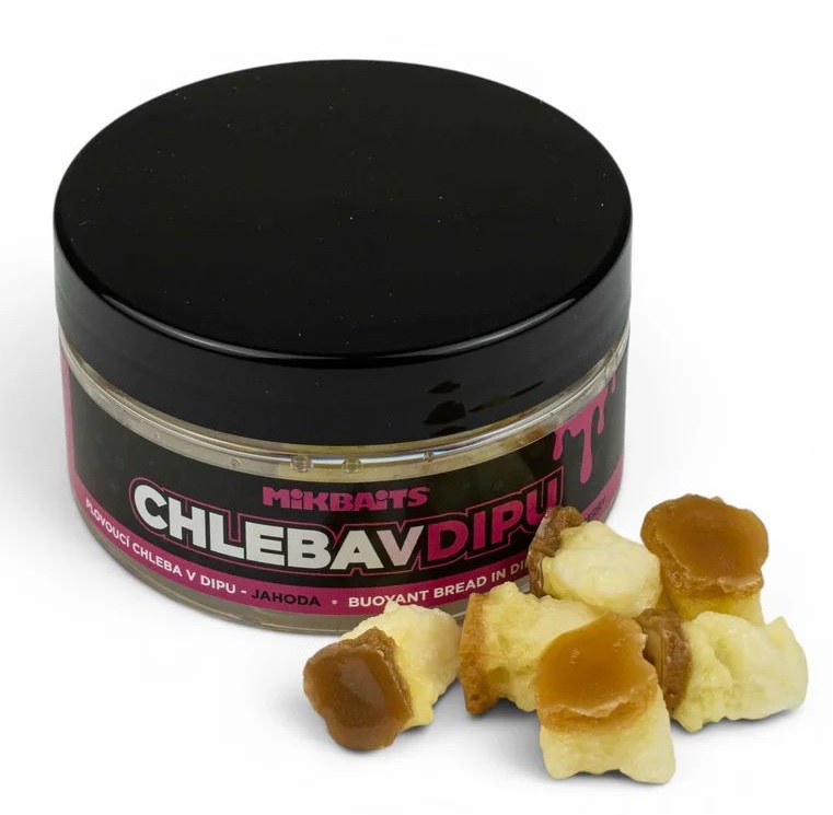 Mikbaits plovoucí chleba v dipu 6 ks - jahoda