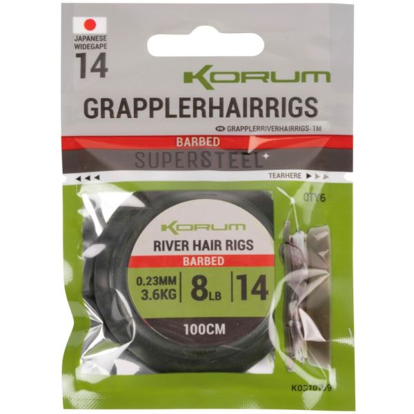 Korum Návazec Grappler River Hair Rigs 1 m