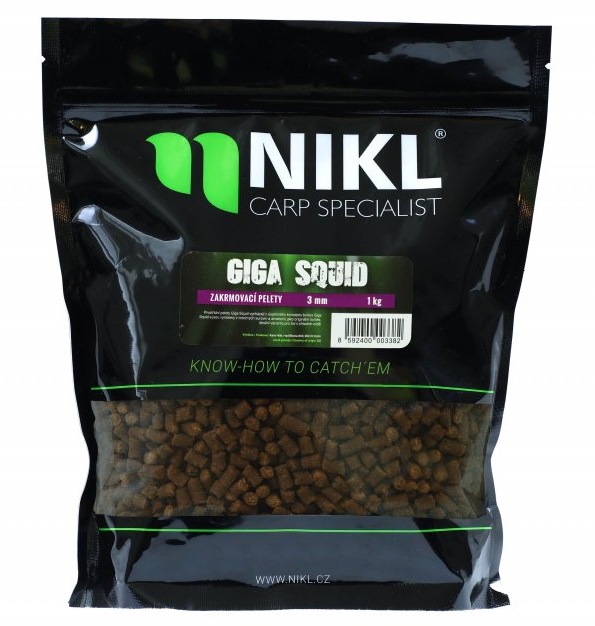 Nikl pelety giga squid 1 kg - 18 mm s dírkou