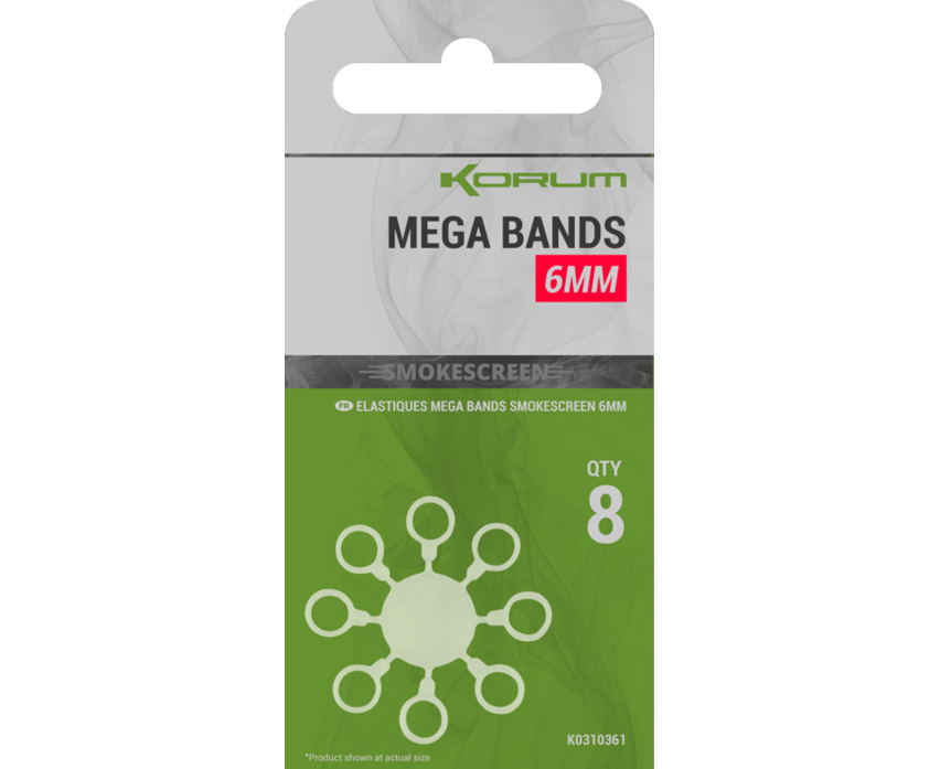 Levně Korum kroužky smokescreen mega bands - 6 mm