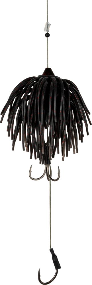 Levně Black cat chobotnička real worm teaser black red flash - 160 g