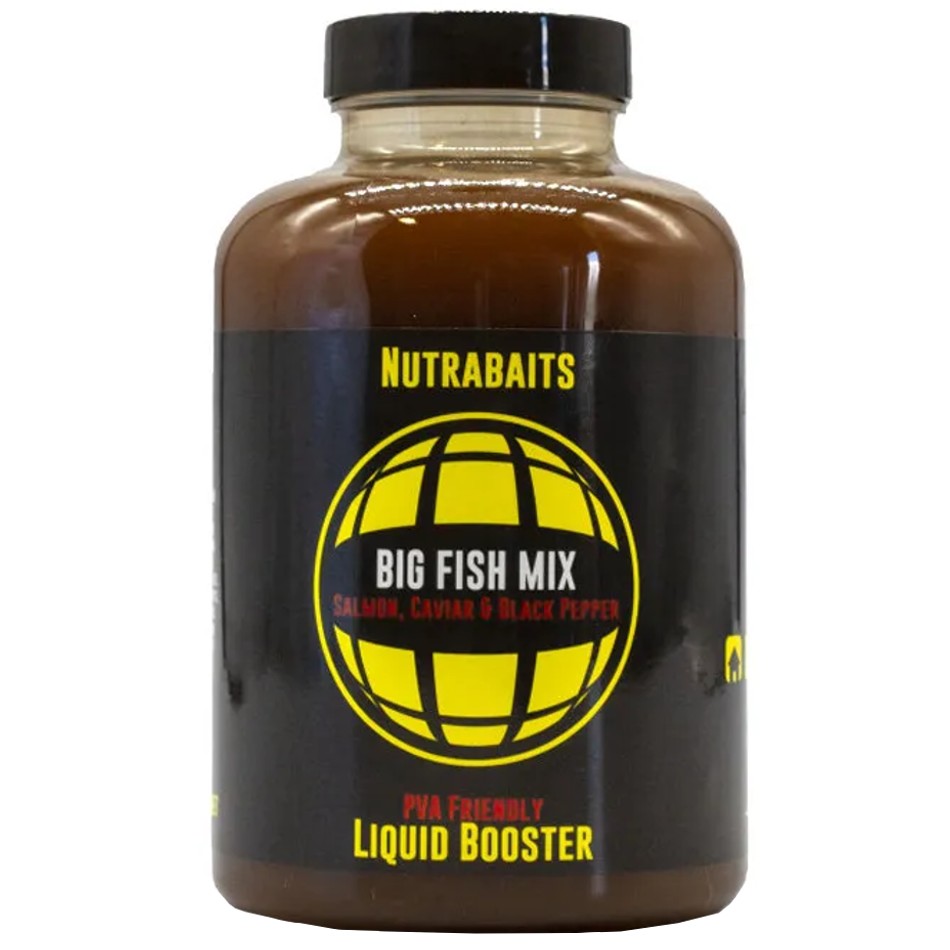 Levně Nutrabaits booster big fish mix (salmon caviar black pepper) 500 ml
