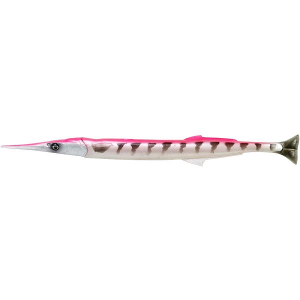 Savage Gear Gumová Nástraha 3D Line Thru Needlefish Pulse Tail Pink Barracuda - 30 cm 66 g