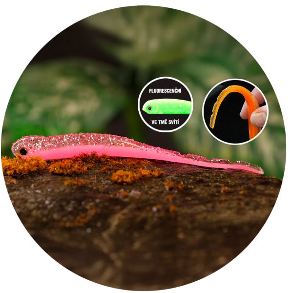 Redbass Smáček Big Snake Pink G UV COLOR