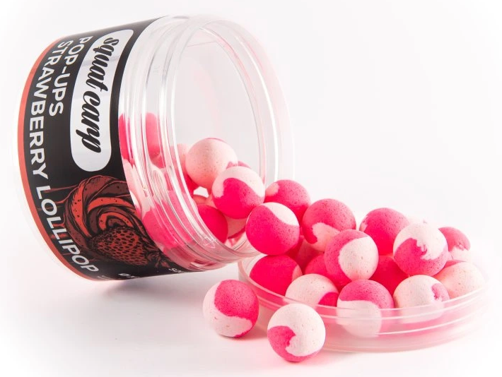 Levně Squat carp plovoucí boilies pop-up strawberry lollipop 60 g 12 mm