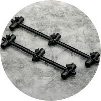 One More Cast Hrazdy Elbowz Black Anodised Aluminium 3 Rod Slim 9,5&quot; &amp; 7,5&quot; 2 ks