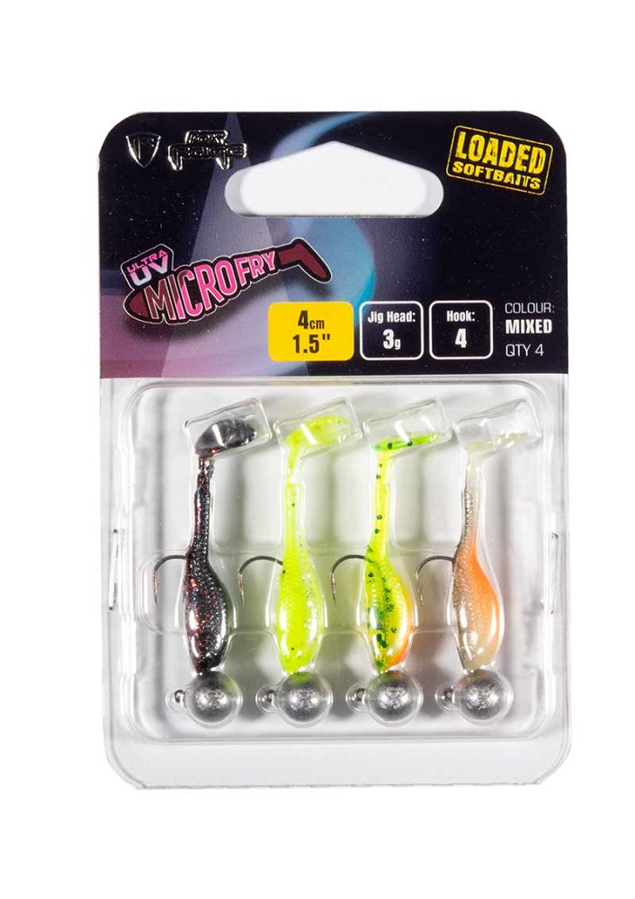 Levně Fox rage gumová nástraha uv micro fry mixed colour loaded lure pack