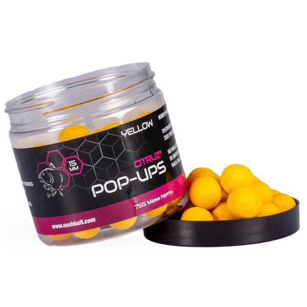 Nash Plovoucí Boilie Pop Ups Citruz Yellow 75 g