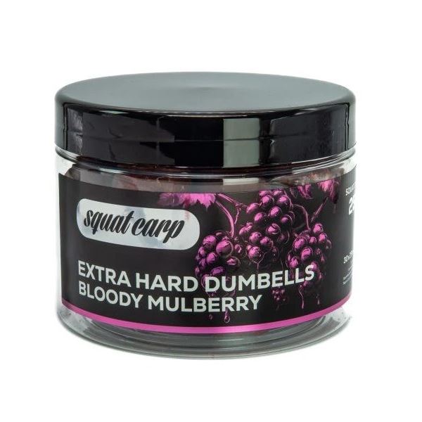 Squat Carp Tvrzené Boilies Extra Hard Dumbells Bloody Mulberry 250 g 30x25 mm