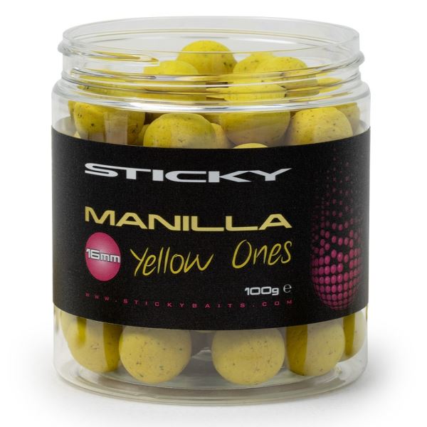 Sticky Baits Neutrálně Vyvážené Boilie Manilla Wafters Yellow Ones 130 g 16 mm