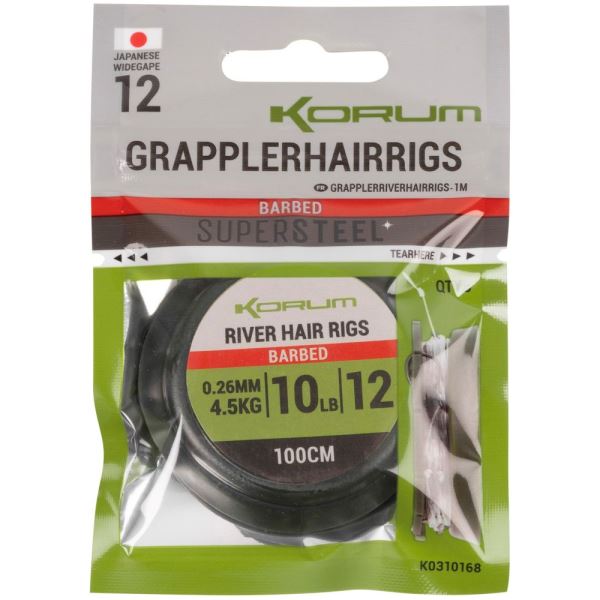 Korum Návazec Grappler River Hair Rigs 1 m